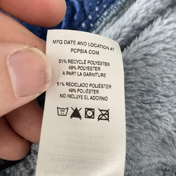 Patagonia Jacket Womens XL Blue Polartec ThermalPro Fleece Quarter Snap Pullover - Picture 8 of 13